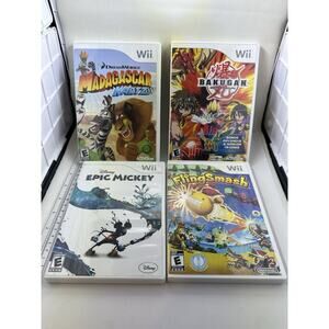Nintendo Wii Games Lot Family Game Disney Flingsmash Kid Friendly Madagascar